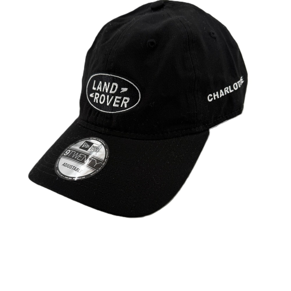 New Era Land Rover Hat Men OSFA Black 9TWENTY Charlotte Adjustable Cap